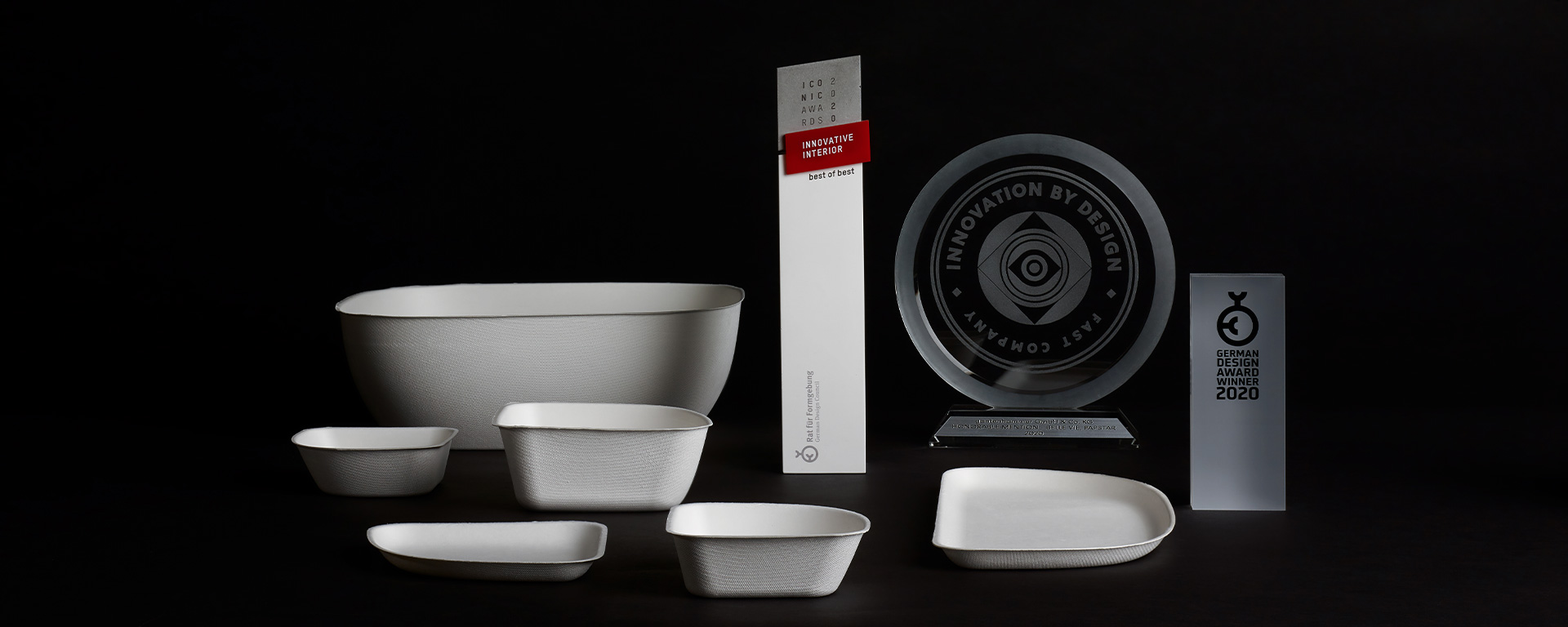 PAPSTAR gewinnt mit Gantenhammer drei bedeutende Designpreise für Einmalgeschirr: den ICONIC AWARD 2020 Innovative Interior – BEST OF BEST und den GERMAN DESIGN AWARD 2020 – INNOVATION BY DESIGN 2020, NEW YORK